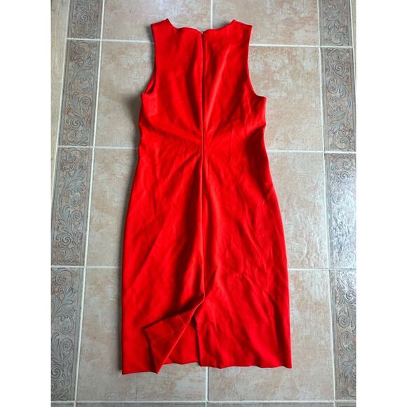 Babaton stretchy Red Midi Sleeveless Dress Size 6 - Picture 4 of 7